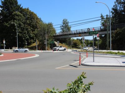 Image of ​the Atkins Road at Six Mile Road Roundabout.